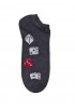 MEWE Ανδρικές Κάλτσες Κοφτές με σχέδιο ΖΑΡΙΑ- 1709 Γκρι Σκούρο